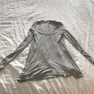 Free people grey long sleeve tunic top